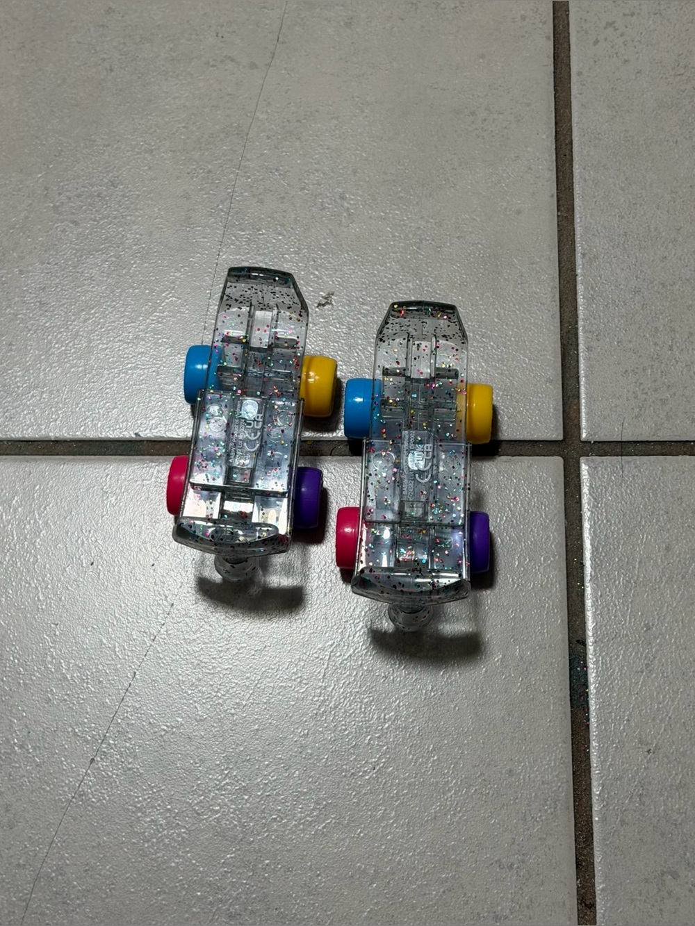 Build a Bear Clear Glitter Mini Skate Toy Colorful Wheels Kids Toy